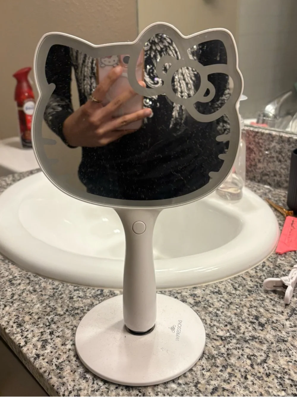 Hello Kitty LED Lighted Vanity Mirror - White